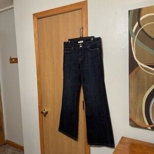 White House Black Market Size 10R Dark Wash Mid-Rise Flare Leg Jeans - EUC